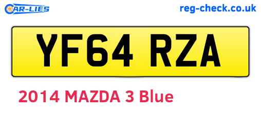 YF64RZA are the vehicle registration plates.