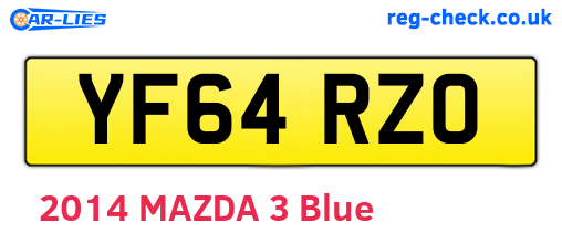 YF64RZO are the vehicle registration plates.