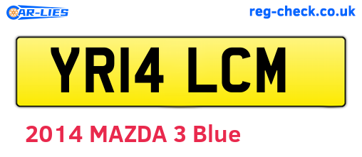 YR14LCM are the vehicle registration plates.
