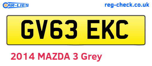 GV63EKC are the vehicle registration plates.