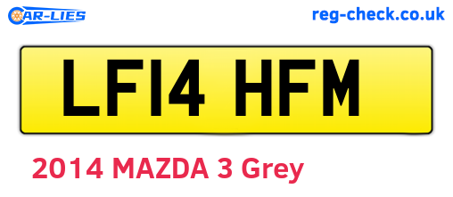 LF14HFM are the vehicle registration plates.