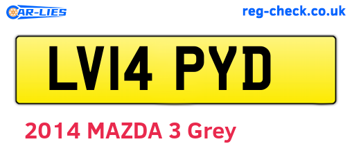 LV14PYD are the vehicle registration plates.