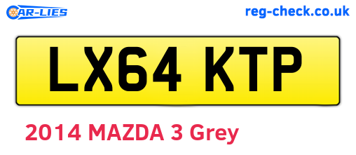LX64KTP are the vehicle registration plates.