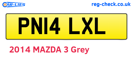 PN14LXL are the vehicle registration plates.