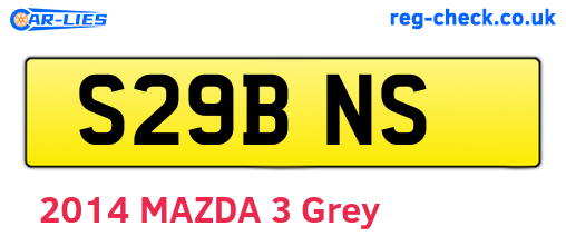 S29BNS are the vehicle registration plates.