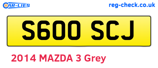 S600SCJ are the vehicle registration plates.