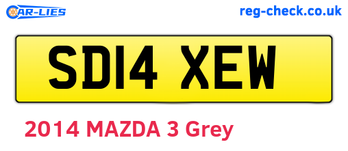 SD14XEW are the vehicle registration plates.