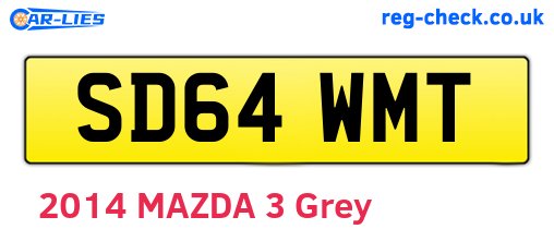 SD64WMT are the vehicle registration plates.