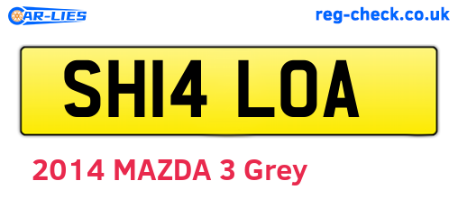 SH14LOA are the vehicle registration plates.