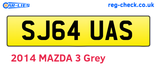 SJ64UAS are the vehicle registration plates.
