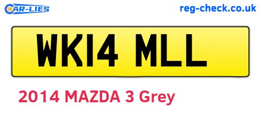 WK14MLL are the vehicle registration plates.