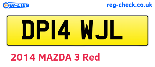 DP14WJL are the vehicle registration plates.