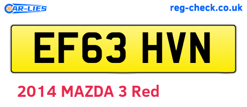 EF63HVN are the vehicle registration plates.