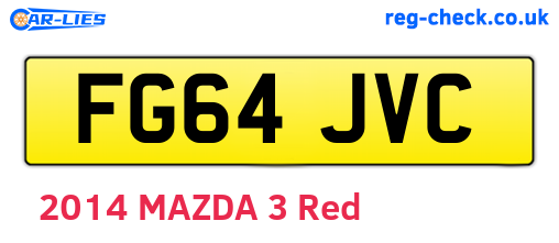 FG64JVC are the vehicle registration plates.