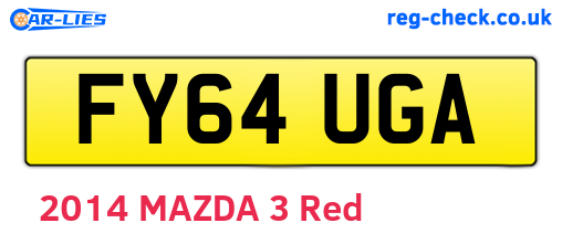FY64UGA are the vehicle registration plates.