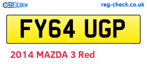 FY64UGP are the vehicle registration plates.