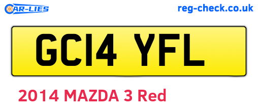 GC14YFL are the vehicle registration plates.