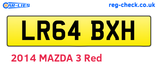 LR64BXH are the vehicle registration plates.