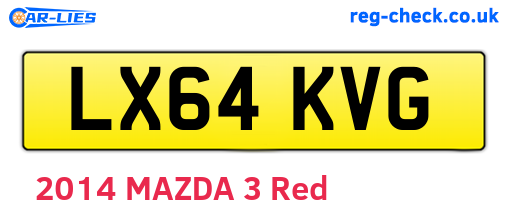LX64KVG are the vehicle registration plates.