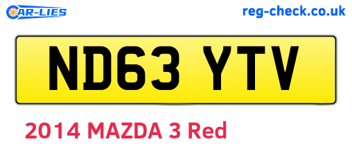 ND63YTV are the vehicle registration plates.