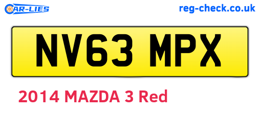 NV63MPX are the vehicle registration plates.