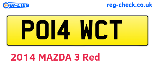PO14WCT are the vehicle registration plates.