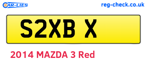 S2XBX are the vehicle registration plates.