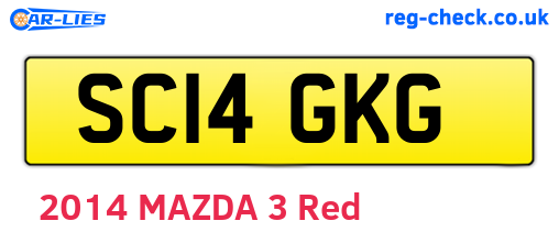 SC14GKG are the vehicle registration plates.