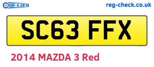 SC63FFX are the vehicle registration plates.