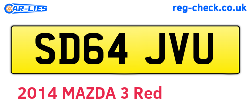 SD64JVU are the vehicle registration plates.