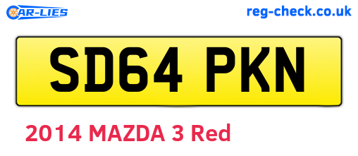 SD64PKN are the vehicle registration plates.