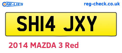 SH14JXY are the vehicle registration plates.