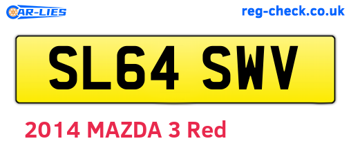 SL64SWV are the vehicle registration plates.