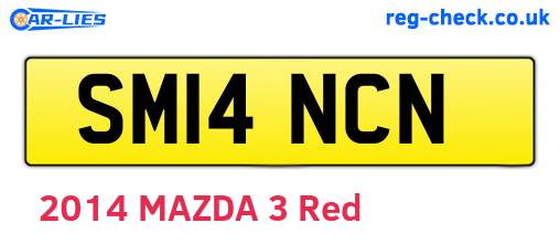 SM14NCN are the vehicle registration plates.