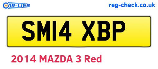 SM14XBP are the vehicle registration plates.