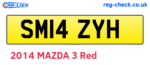 SM14ZYH are the vehicle registration plates.