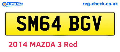 SM64BGV are the vehicle registration plates.