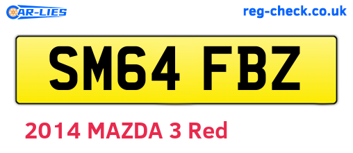 SM64FBZ are the vehicle registration plates.