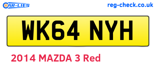 WK64NYH are the vehicle registration plates.