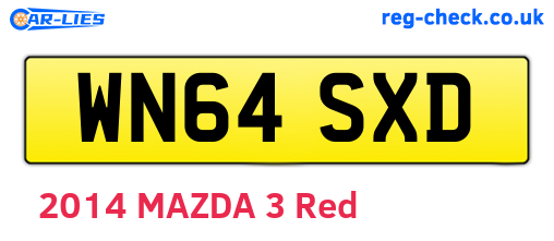 WN64SXD are the vehicle registration plates.