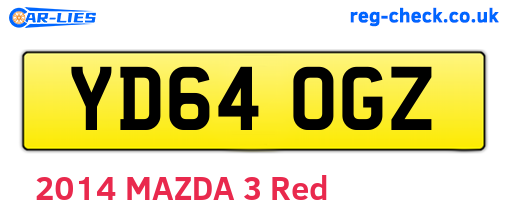 YD64OGZ are the vehicle registration plates.