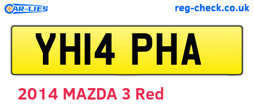 YH14PHA are the vehicle registration plates.