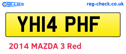 YH14PHF are the vehicle registration plates.