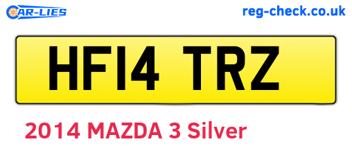 HF14TRZ are the vehicle registration plates.