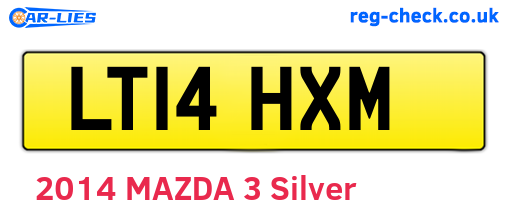 LT14HXM are the vehicle registration plates.