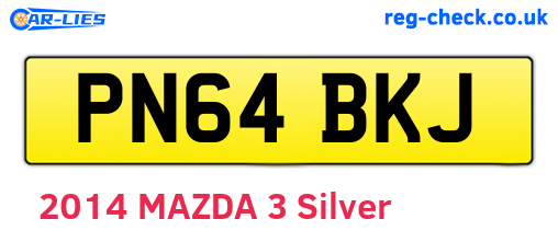 PN64BKJ are the vehicle registration plates.