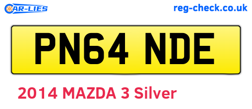 PN64NDE are the vehicle registration plates.