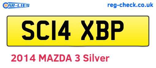 SC14XBP are the vehicle registration plates.