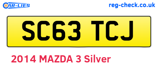 SC63TCJ are the vehicle registration plates.