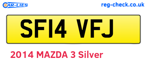 SF14VFJ are the vehicle registration plates.